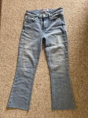 Paige Colette Crop Flare Jeans Size 25 Light Wash